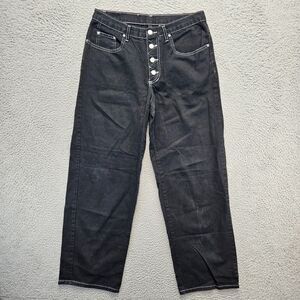 Vintage Be Bop Jeans Womens Size 13 Black Denim Straight Leg Button Fly USA Made